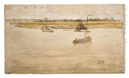 Gold and Brown Dordrecht painting - James Abbott McNeill Whistler Gold and Brown Dordrecht art painting